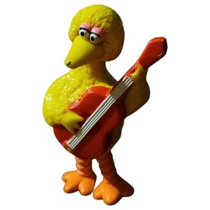 Vtg 82 Big Bird Muppet Guitar Figurine Statue Sesame Street Jim Henson Tara Toys